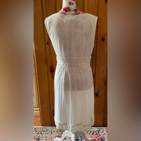 Max Studio Ivory Lace Overlay Dress - SZ XL - Picture 2 of 8